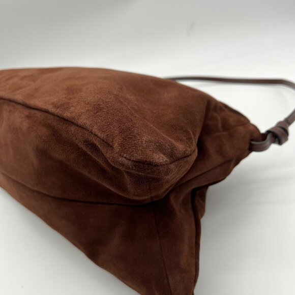 STAUD Mahogany Suede Vivi Shoulder Bag - Picture 9 of 11